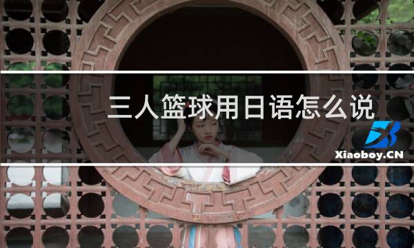 三人篮球用日语怎么说图片