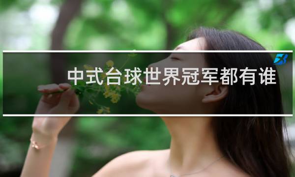 中式台球世界冠军都有谁图片