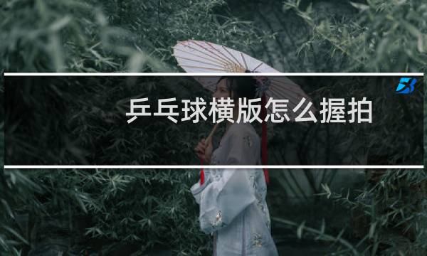 乒乓球横版怎么握拍图片
