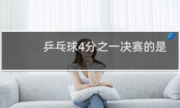 乒乓球4分之一决赛的是什么意思图片