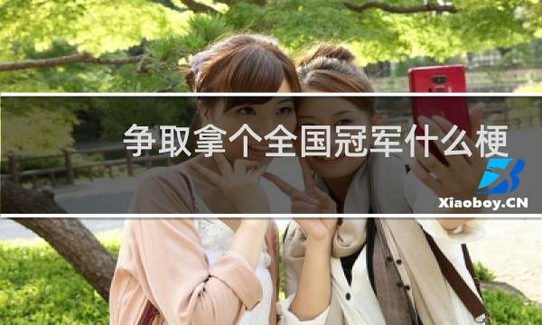 争取拿个全国冠军什么梗图片