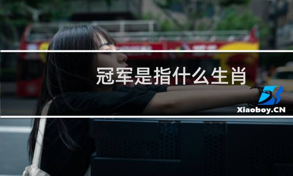 冠军是指什么生肖图片