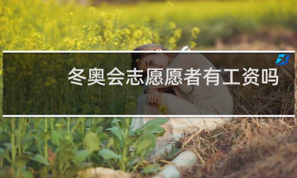 冬奥会志愿愿者有工资吗图片