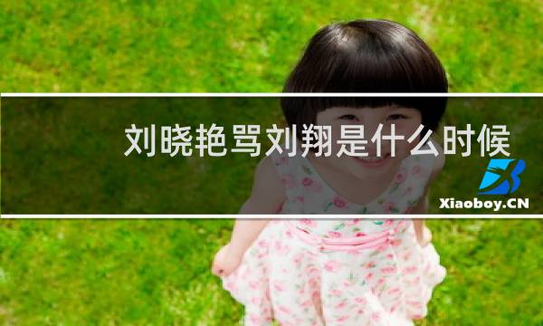 刘晓艳骂刘翔是什么时候的课图片