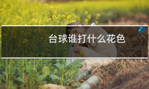台球谁打什么花色图片