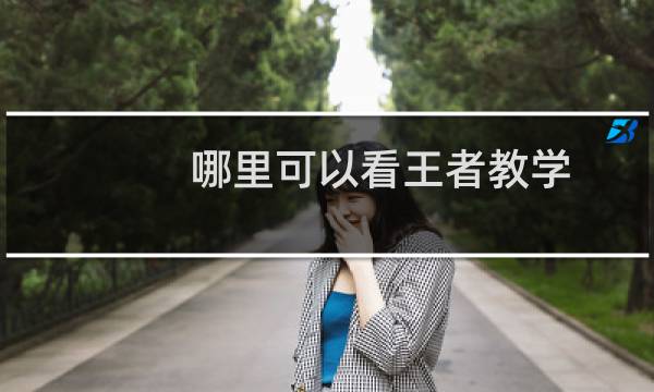 哪里可以看王者教学图片