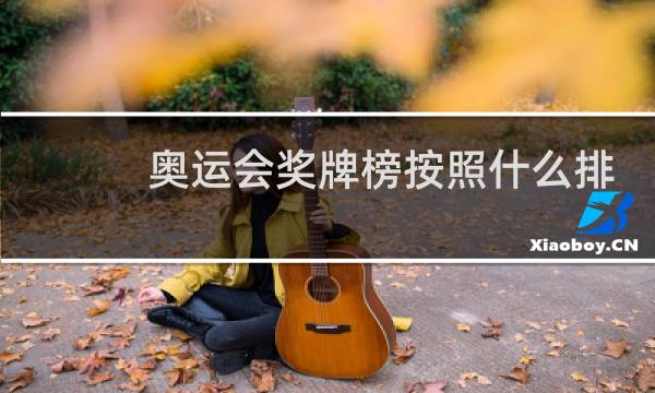 奥运会奖牌榜按照什么排名图片