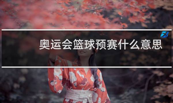 奥运会篮球预赛什么意思图片