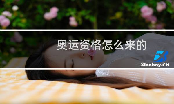 奥运资格怎么来的图片