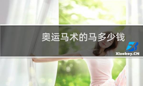 奥运马术的马多少钱图片