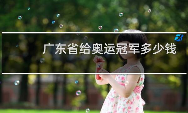 广东省给奥运冠军多少钱图片
