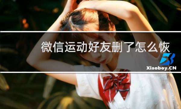 微信运动好友删了怎么恢复图片