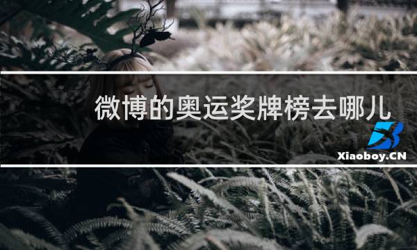 微博的奥运奖牌榜去哪儿了图片