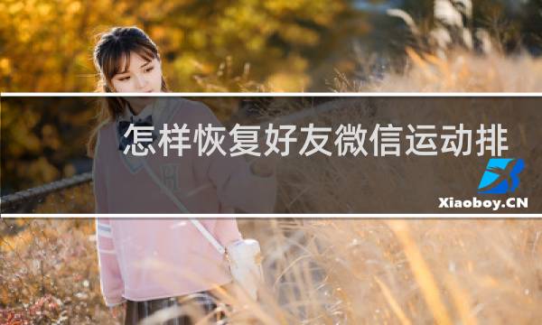 怎样恢复好友微信运动排行榜图片