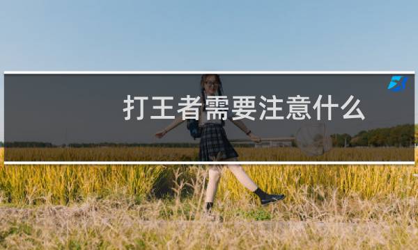 打王者需要注意什么图片