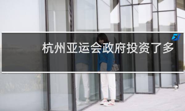 杭州亚运会政府投资了多少钱图片