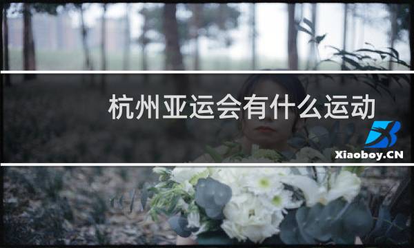 杭州亚运会有什么运动图片
