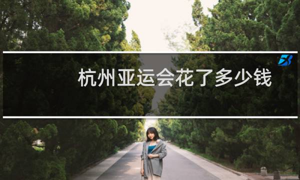 杭州亚运会花了多少钱图片