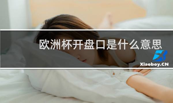 欧洲杯开盘口是什么意思图片