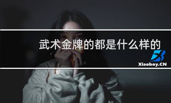武术金牌的都是什么样的图片