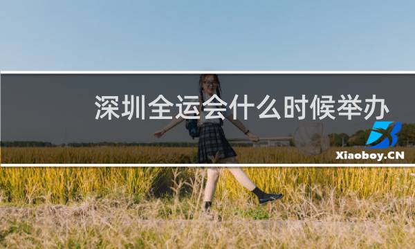 深圳全运会什么时候举办的图片