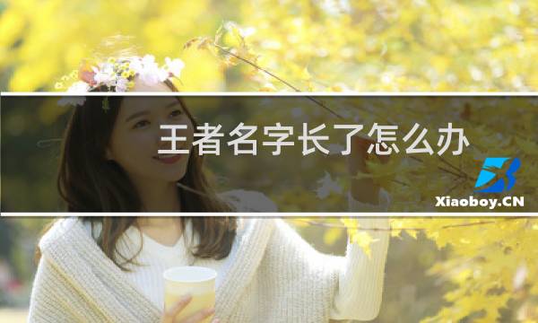 王者名字长了怎么办图片