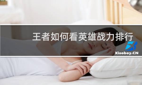 王者如何看英雄战力排行榜图片