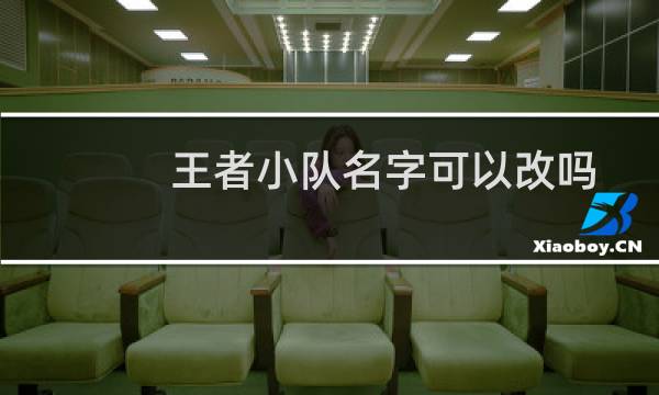 王者小队名字可以改吗图片