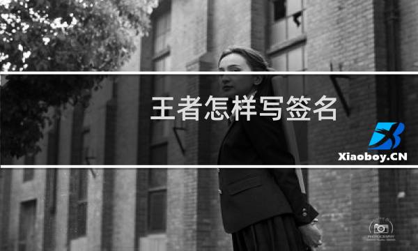 王者怎样写签名图片