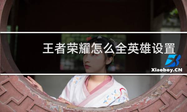 王者荣耀怎么全英雄设置图片