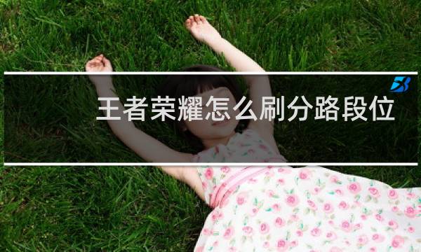 王者荣耀怎么刷分路段位图片