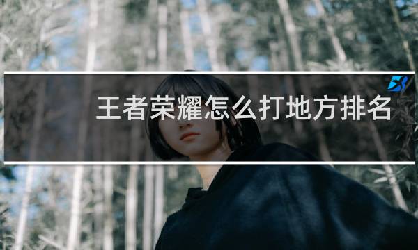 王者荣耀怎么打地方排名图片