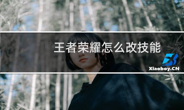 王者荣耀怎么改技能图片