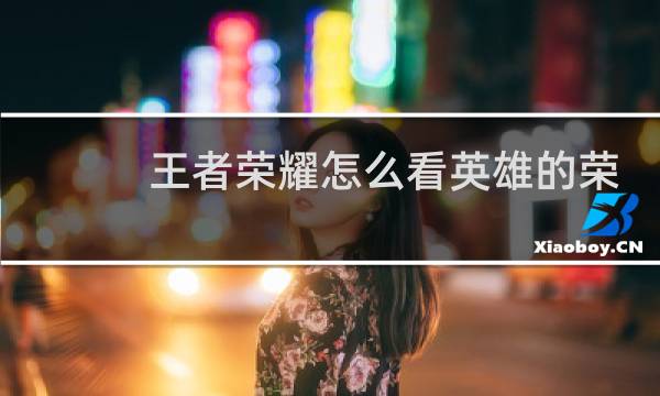 王者荣耀怎么看英雄的荣耀战力排行图片