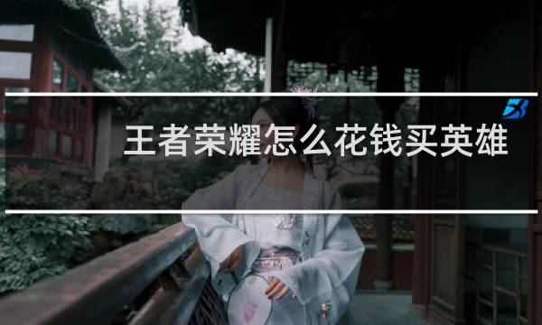 王者荣耀怎么花钱买英雄图片