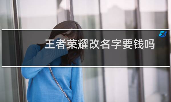 王者荣耀改名字要钱吗图片