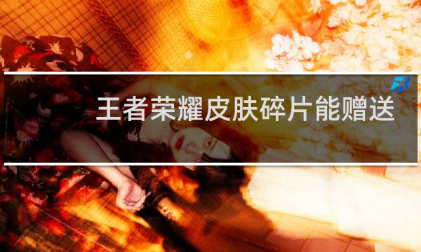王者荣耀皮肤碎片能赠送吗图片