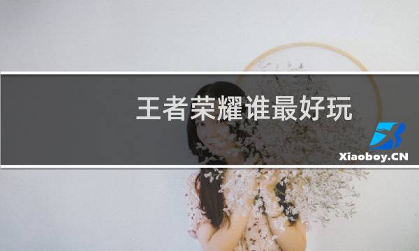 王者荣耀谁最好玩图片
