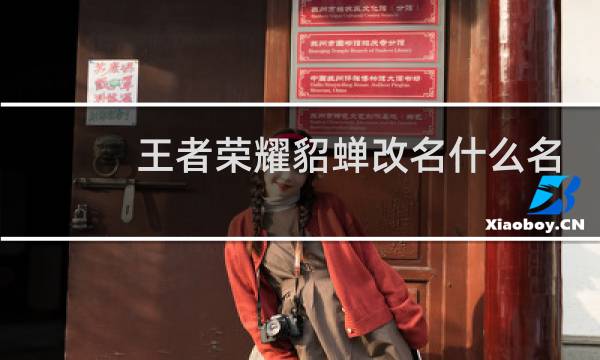 王者荣耀貂蝉改名什么名字好听图片