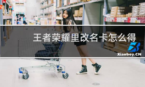 王者荣耀里改名卡怎么得图片