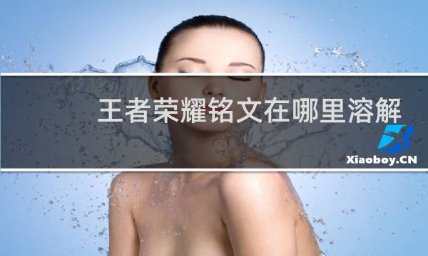 王者荣耀铭文在哪里溶解图片