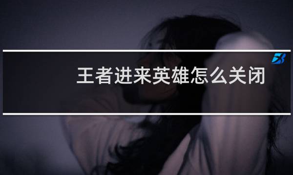王者进来英雄怎么关闭图片