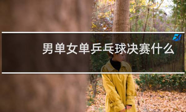 男单女单乒乓球决赛什么时间图片