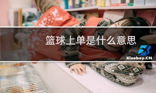 篮球上单是什么意思图片