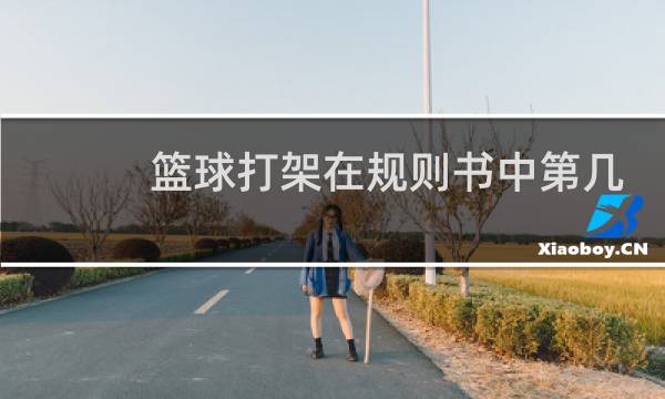篮球打架在规则书中第几条图片