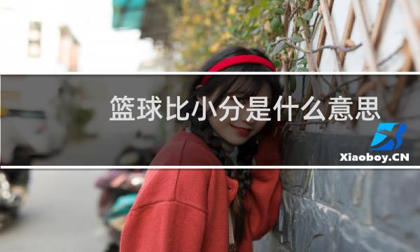 篮球比小分是什么意思图片