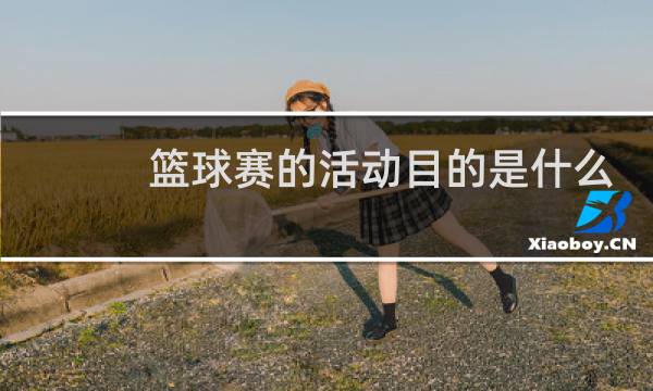 篮球赛的活动目的是什么图片