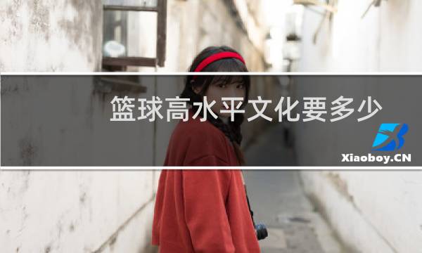 篮球高水平文化要多少图片