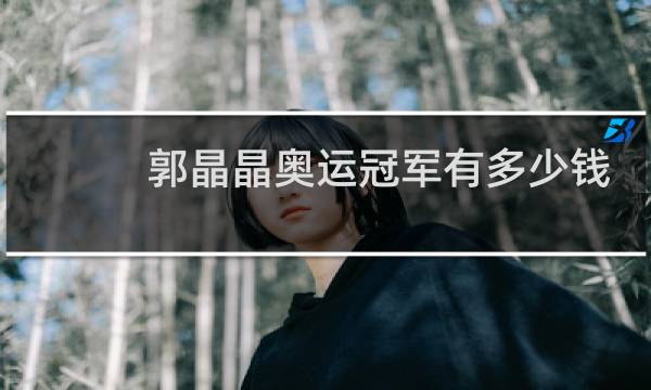 郭晶晶奥运冠军有多少钱图片