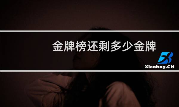 金牌榜还剩多少金牌图片